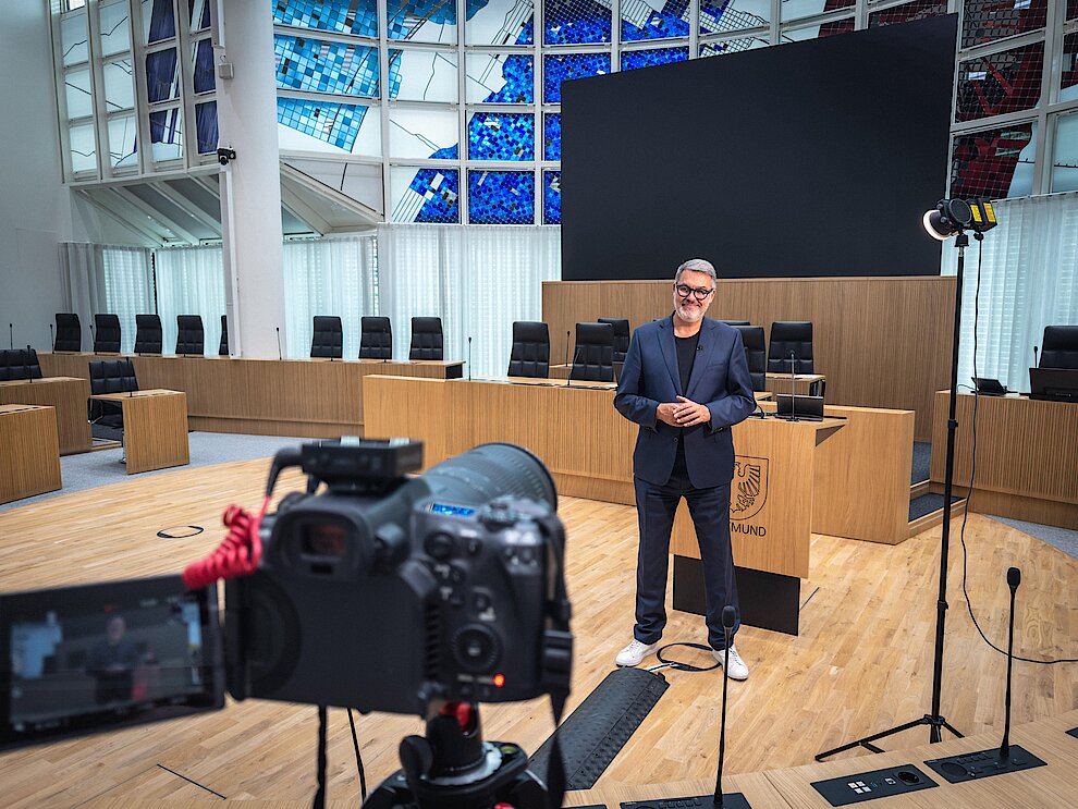 Um die kommunalpolitischen Ämter und Gremien bekannter zu machen, hat der Jugendring auch Erklärvideos gedreht. (Foto: Jugendring Dortmund) VideodrehOB